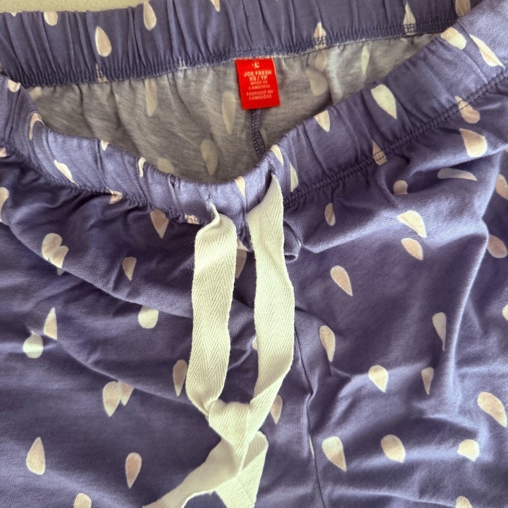 Purple Raindrop Print Lounge Pants/Pajamas - Picture 3 of 3
